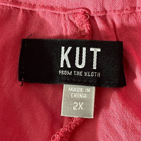 Kut from the Kloth pants Rosalie drawstring linen pink size 2X - Picture 5 of 8